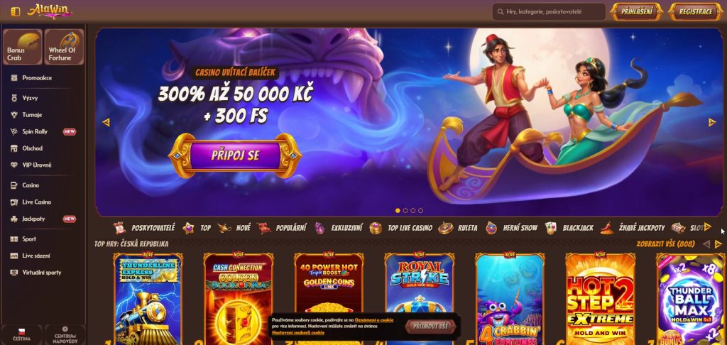 Obrázek online kasina Alawin s uvítacím balíčkem až 2 000 € a 300 free spinů